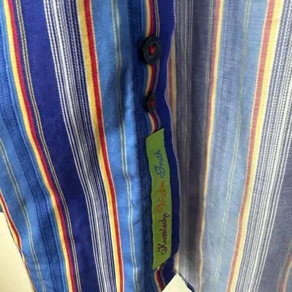 Robert Graham Blue Stripes Button Up‎ Shirt Men’s M Read - Picture 6 of 12